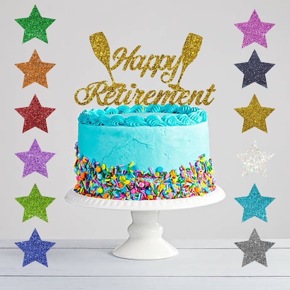 happy retirement cake topper