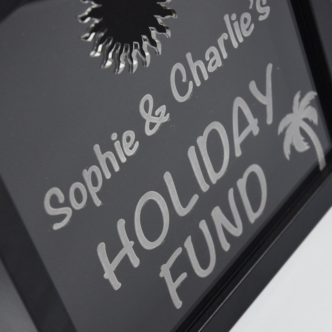 Personalised Holiday Fund Money Box Frame Holiday Savings Etsy