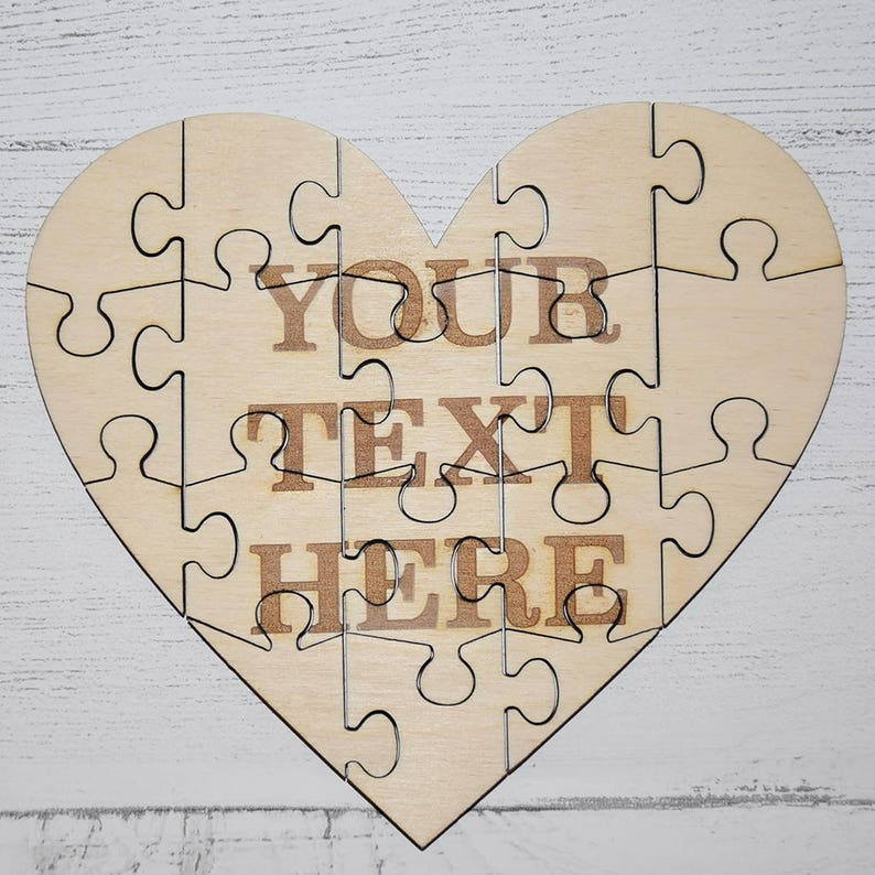 Personalised Wooden Heart Jigsaw Puzzle Will You Be My