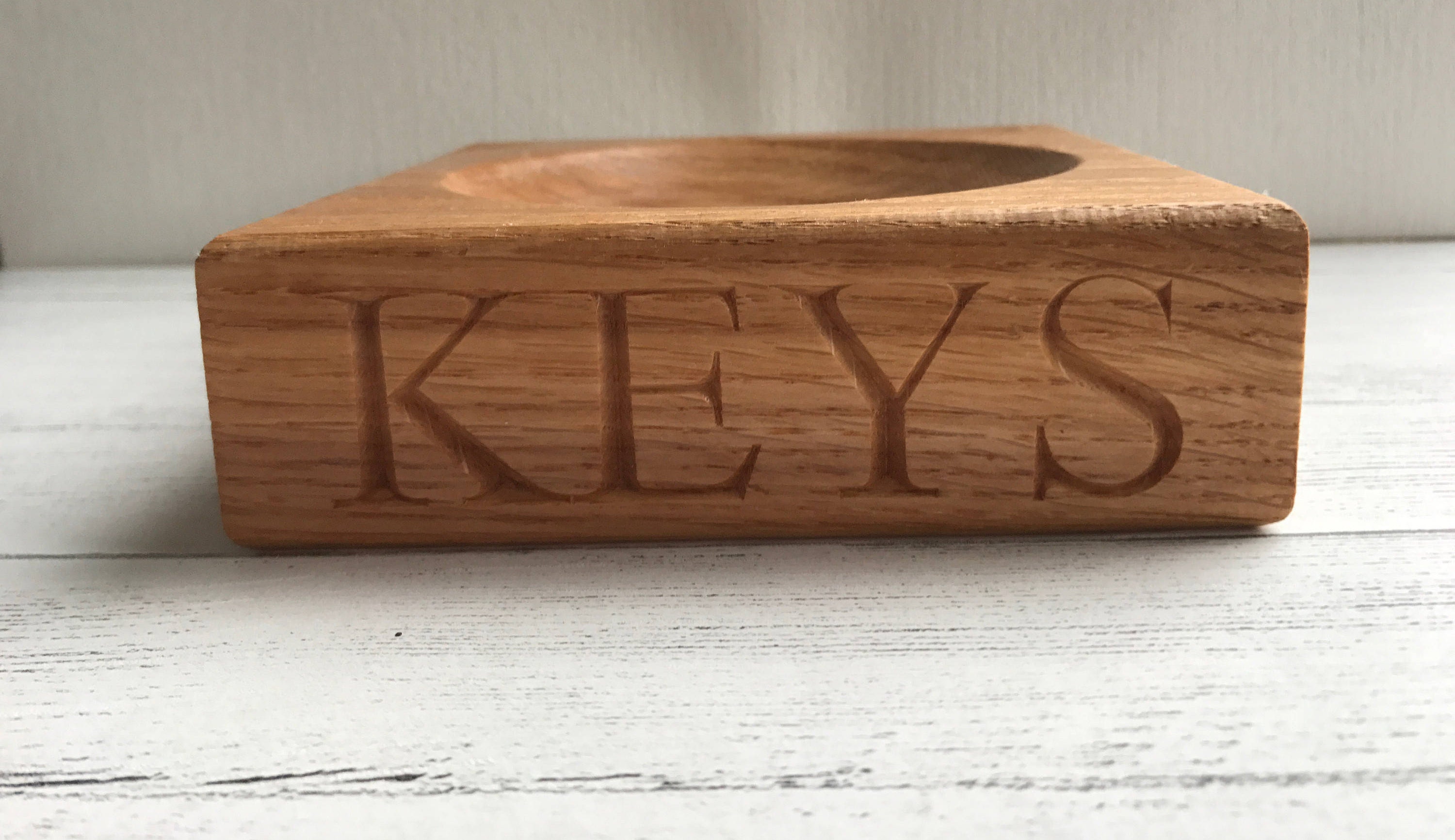 Solid Oak Key Storage Dish Key Storage Dish Personalised Key Etsy