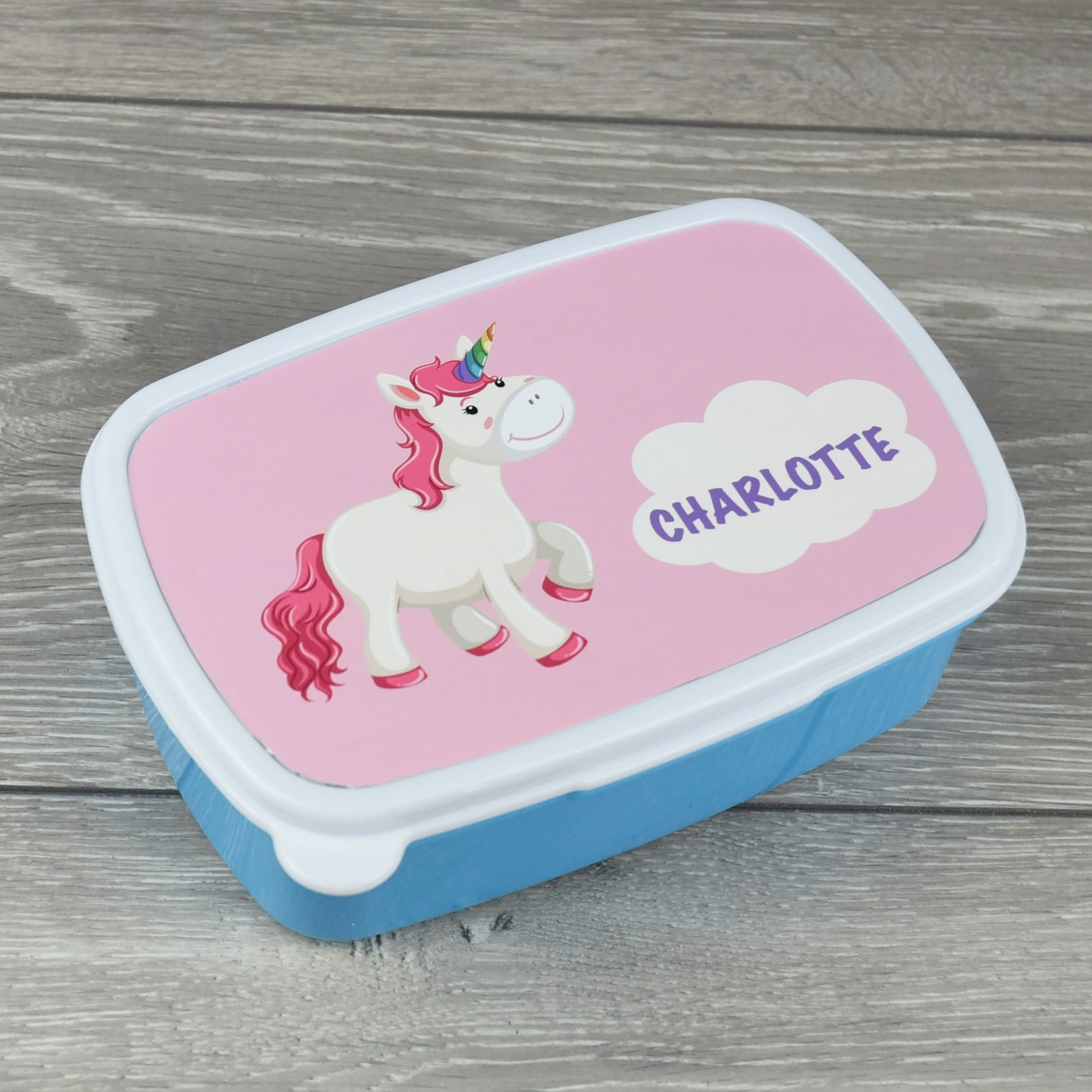 Child's Personalised Unicorn Lunch Box Personalised Lunch | Etsy