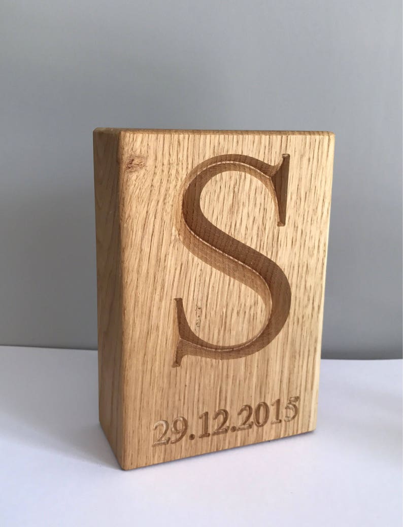 Personalised Oak Bookend Solid Oak Bookend Engraved Bookend Etsy UK