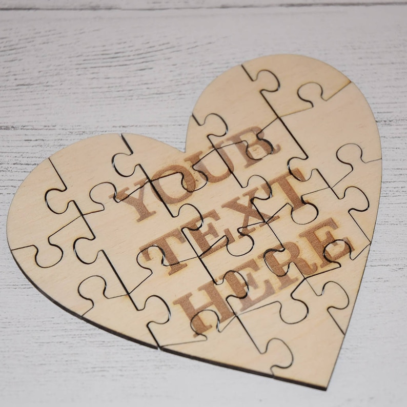 Personalised Wooden Heart Jigsaw Puzzle Will You Be My
