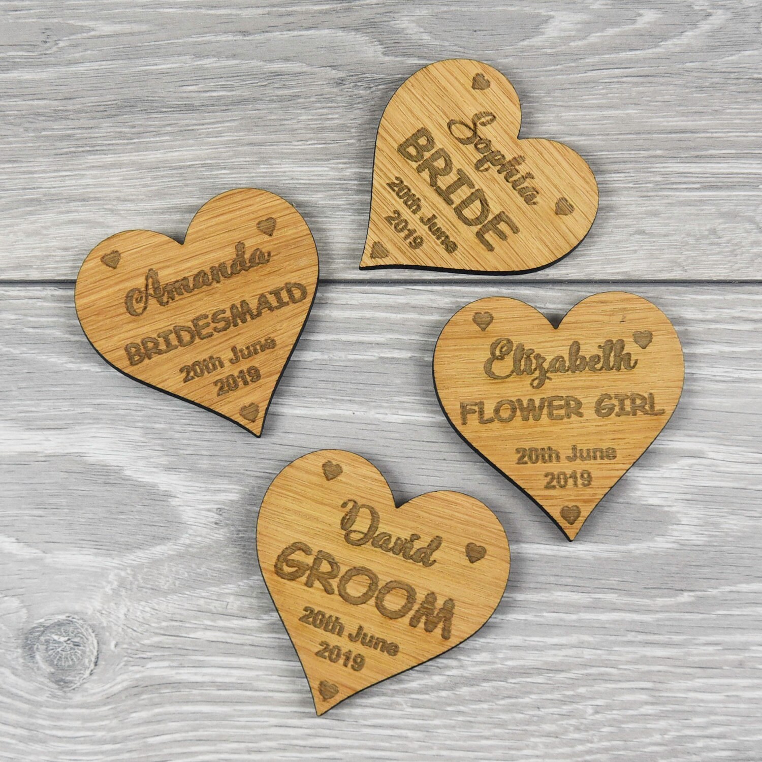 Personalised Wedding Hanger Charms