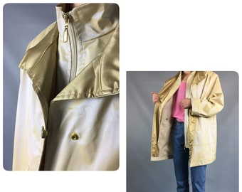 yellow poncho JEANTEX vintage retro rain coat hooded | Etsy