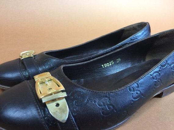 Gucci shoes 90s vintage Brown leather shoes 38 Eu