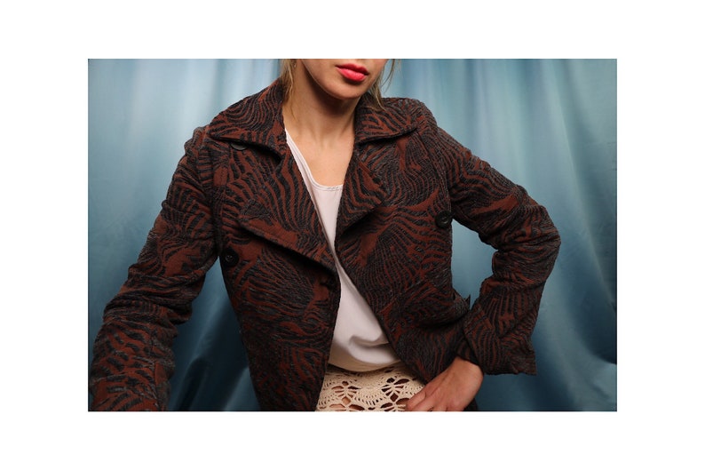 Hipster Jacket 90s Vintage Wool Short Coat