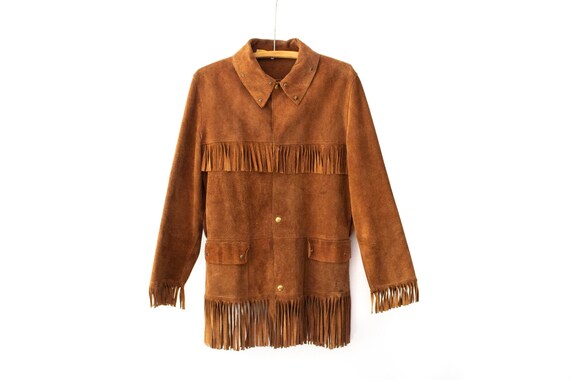 1940's - 1950's BANTAMAC Brown Suede Leather Fring