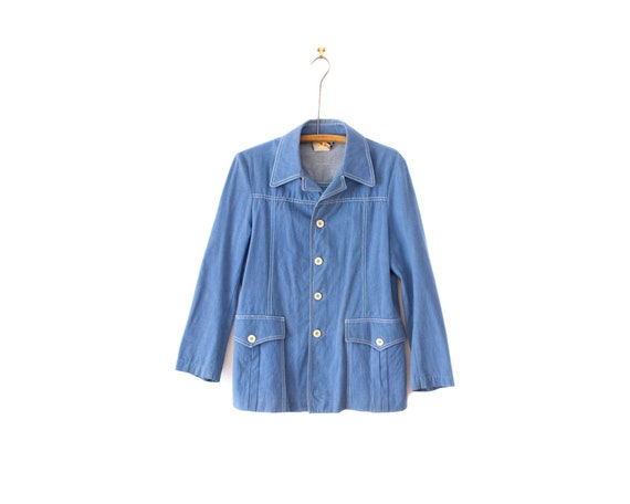 1970s Denim Button Down Jacket by Grovers | Denim