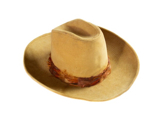 Deadstock 1960's Vintage Corduroy Cowboy Hat with
