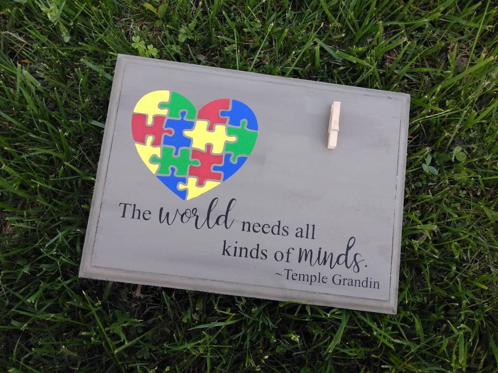 Autism Wood Sign Autism Puzzle Sign Autism Picture Sign | Etsy