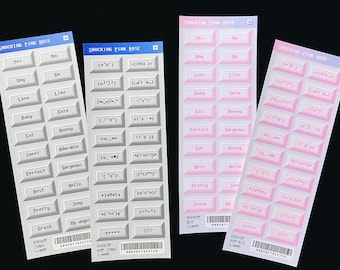 Botón de computadora · emoticono Y2K · Windows / Conjunto de stickers · Diario Kpop