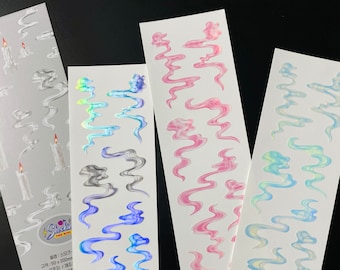 Smoke Stickers – Candle Smoke Aura Decal | Gothic Planner Sticker | Halloween Aesthetic