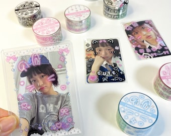 プリュイ　パサドピアス ステッカー　ポストカード付き Purikura Deco · Alphabet · Pixel · Kiss Cut Stickers / Washi