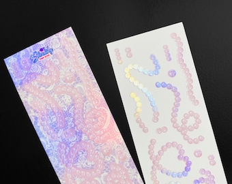Pegatinas de cadena de perlas: Scrapbooking, Kpop Polco Toploader Deco, Diario, Gema