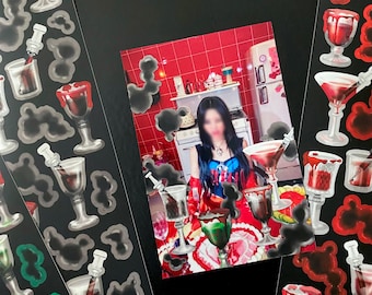 Juego de pegatinas para copas de vino de Halloween: Kpop Polco Toploader Deco