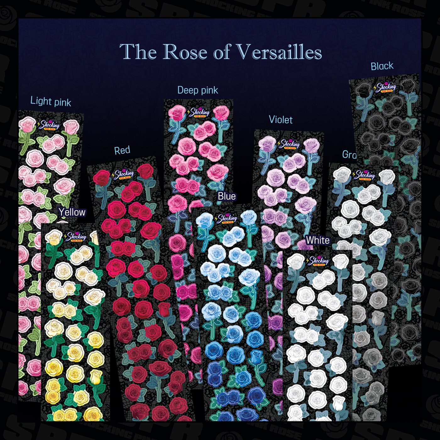 Rococo Flower Sticker Versailles Rose Sticker | Rococo Floral | Korean Sticker Shop - Etsy