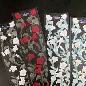 Moonflower - Serie Poison / Shocking Pink Rose / Pegatinas coreanas · Toploader Deco · Kpop Polco · Set de pegatinas · Diario