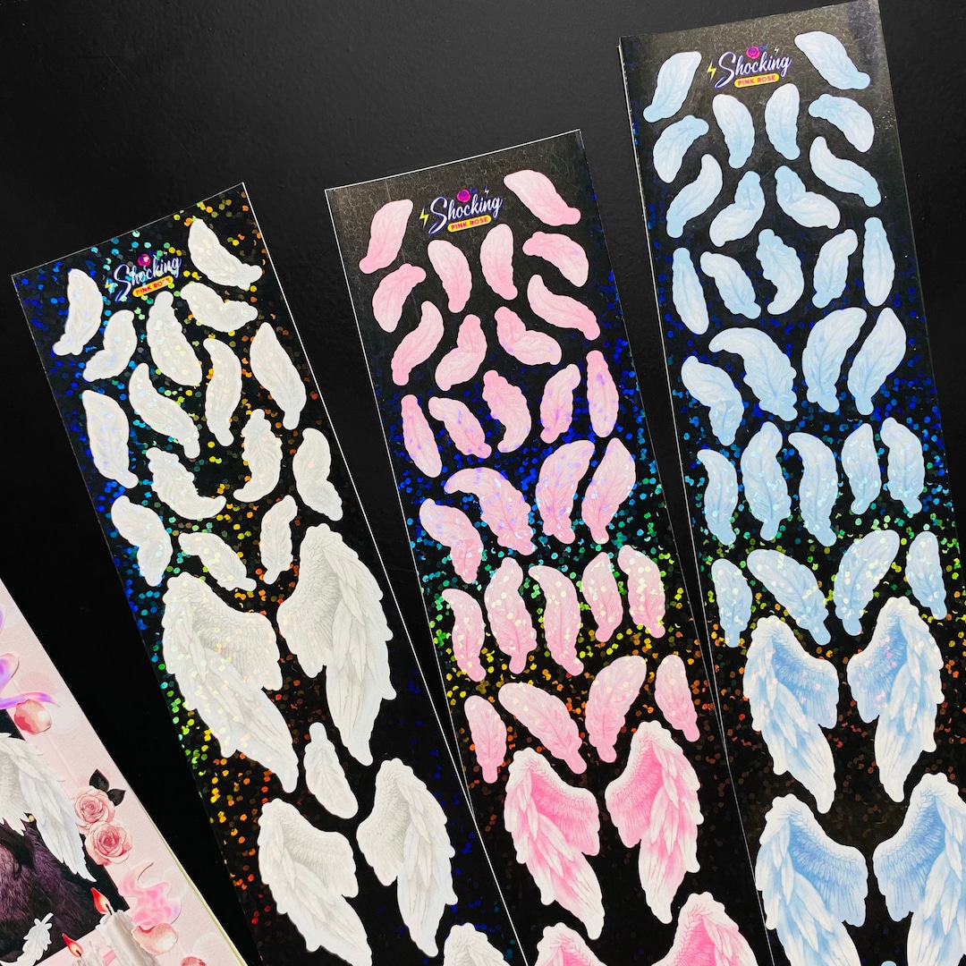 Soching Sticker Angel Wings / Shocking Pink Rose / Korean Stickers · Toploader Deco ...
