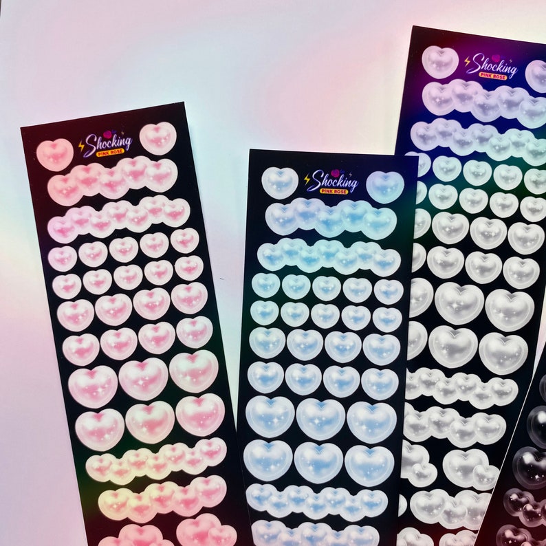 Soching Sticker Angel Heart / Shocking Pink Rose / Korean Stickers · Toploader Deco ...