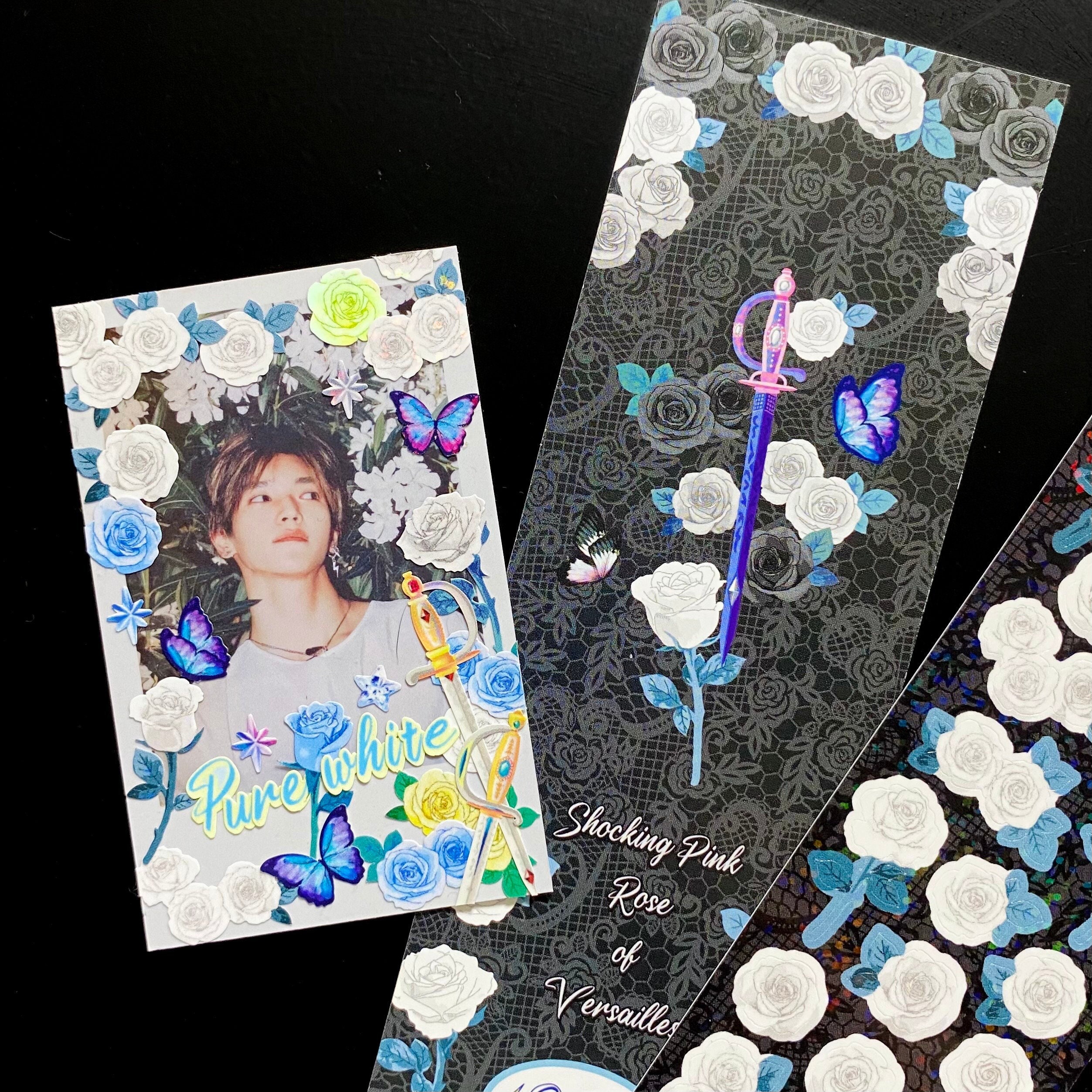 Rococo Flower Sticker Versailles Rose Sticker | Rococo Floral | Korean Sticker Shop - Etsy