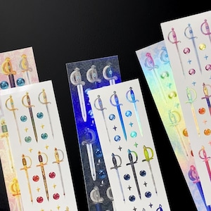 Rococo sword · Fantasy Weapons / Shocking Pink Rose / Korean stickers · Toploader Deco · Kpop Polco · Sticker Set · Journal