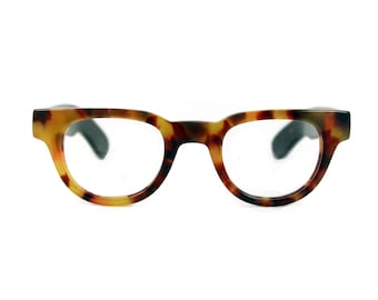 Retro 50s Style, Bold, artistic, designer men's spectacles 'ARKITEKTA' Amber Tortoiseshell