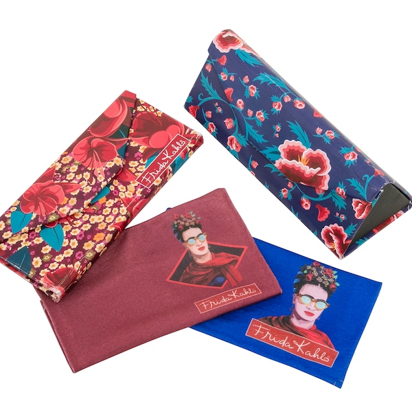 Frida Kahlo caja de gafas plegables planas