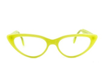 Cat eye glasses Beautiful sexy large contemporary 'BARDOT' Citrus. Handmade