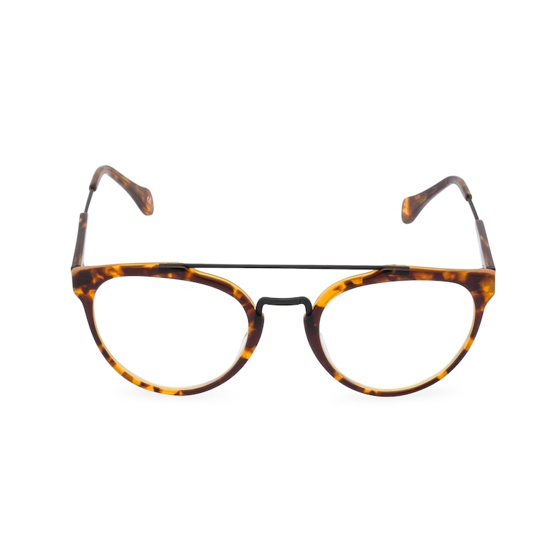 1930s Men’s Eyeglasses and Sunglasses Styles Handmade Ltd EditionRaffles Mens double bridge Amber acetate & black wire rim spectacles a very dapper 1930s/40s style $78.46 AT vintagedancer.com