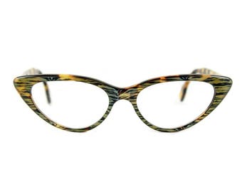 Cat eye glasses Beautiful sexy large contemporary 'BARDOT' in shimmering 'Luminous Tiger Tortoiseshell' acetate