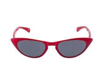 1950s 60s style CAT EYE  sun readers NEW made to original vintage design 'Peggy'' Rockabilly Lipstick Red