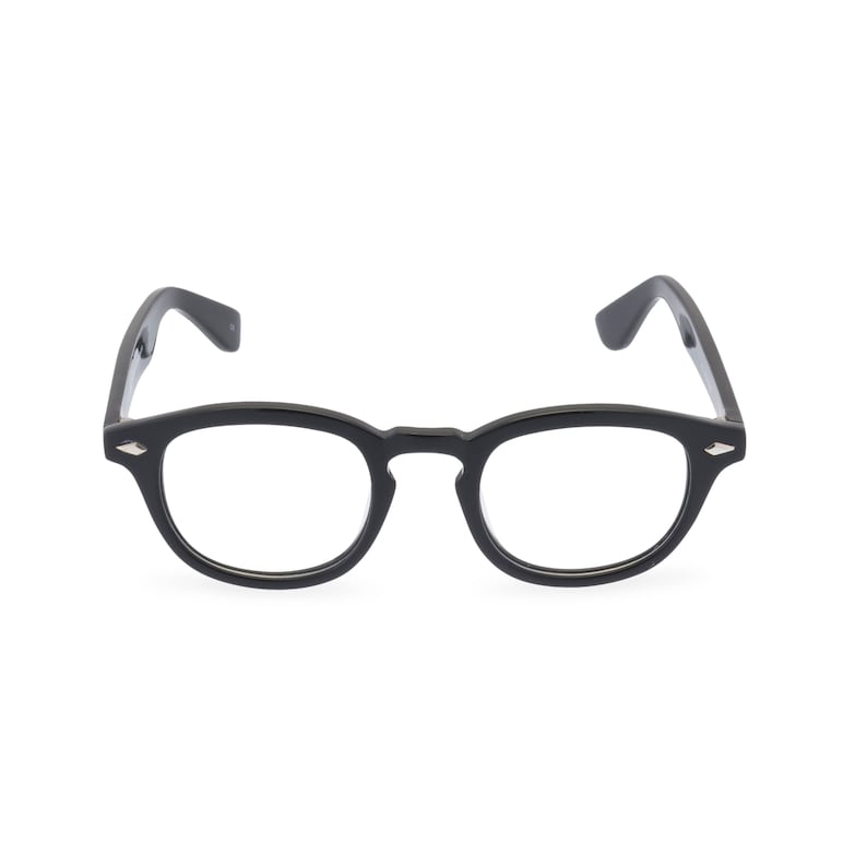 Retro Sunglasses | Vintage Glasses | New Vintage Eyeglasses Classic hip 1950s style HANDMADE mens spectacles JD Almost Black [Dark Grey] $64.23 AT vintagedancer.com