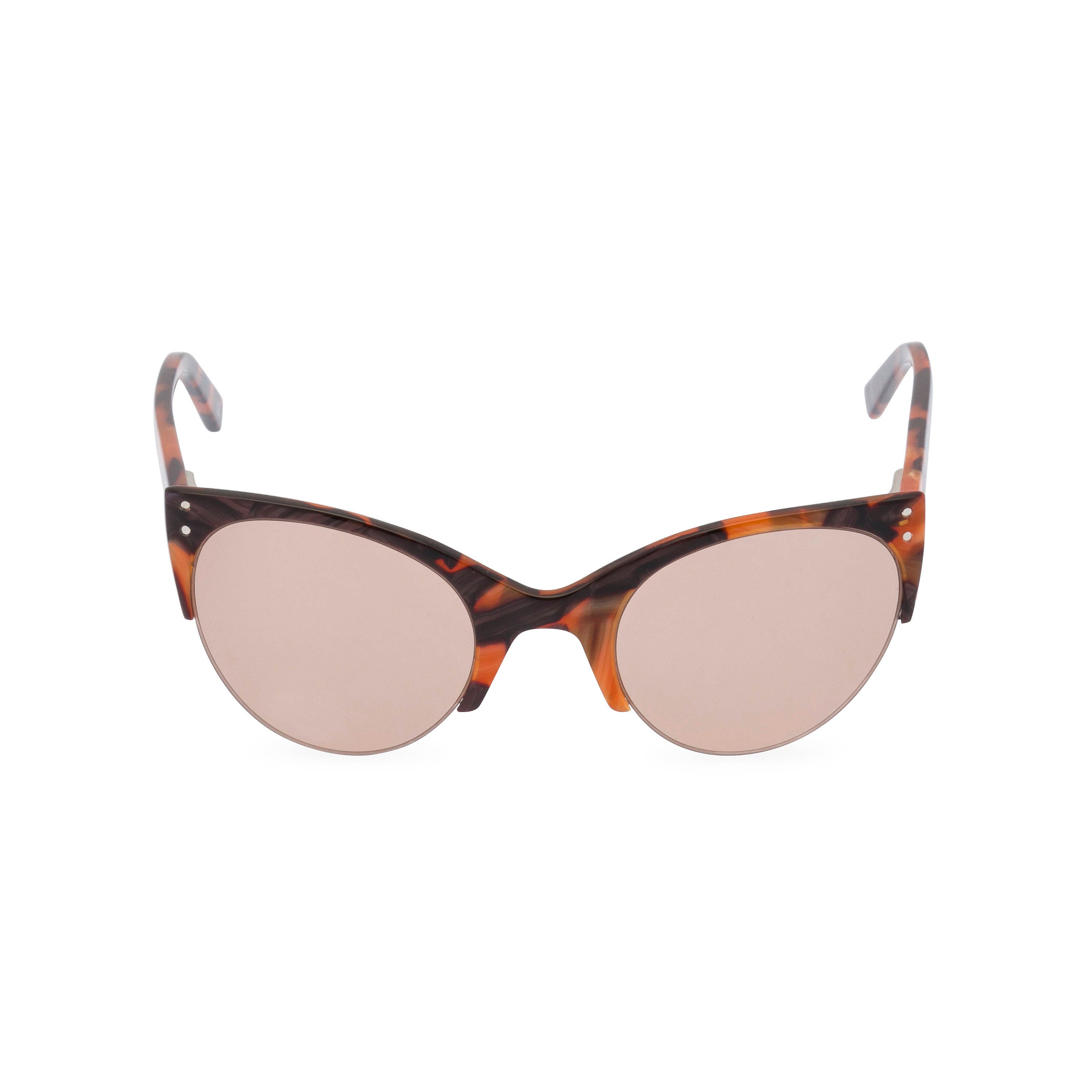 Earth Brown Cat Eye Sunglasses: Handmade 1950s Vintage 'Ella' Style