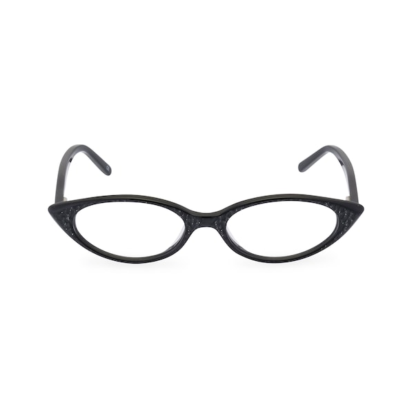 1950s 1960s style almond shaped Cat Eye for smaller faces Readers or Rx able frames NEW made to original vintage 'KATY' Charcoal Black