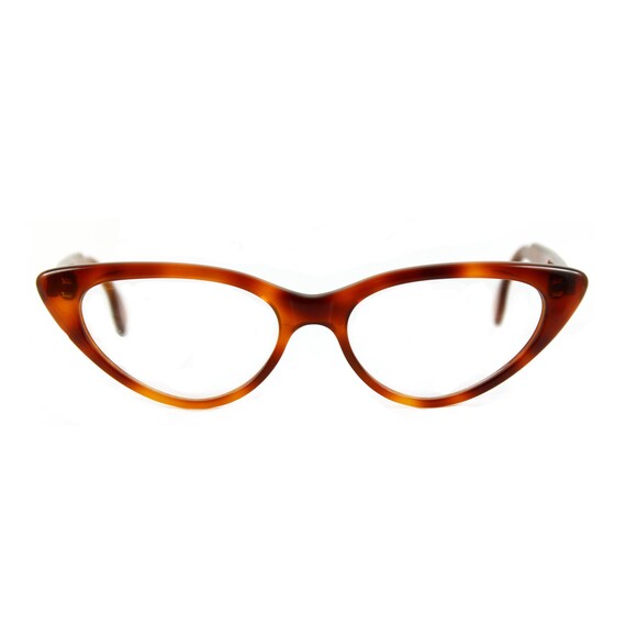 Handmade 'Bardot' Retro Cat Eye Glasses: Amber, Italian Acetate