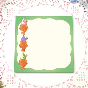 Bloc de notas Taiyaki / 50 hojas / Papelería bonita / Lista de tareas / Bloc de notas / Kawaii / Comida japonesa / Snack asiático / Regalo de oficina / Pan de pescado