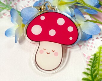 Cute Mushroom Keychain | Cottagecore Gift | Woodland | Fungi | Fairycore | Kawaii | Bag Charm