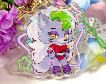 Roxanne Wolf Keychain / FNAF / Five Nights at Freddy's / Security Breach / Gamer / Gift / Bag Charm / Furry