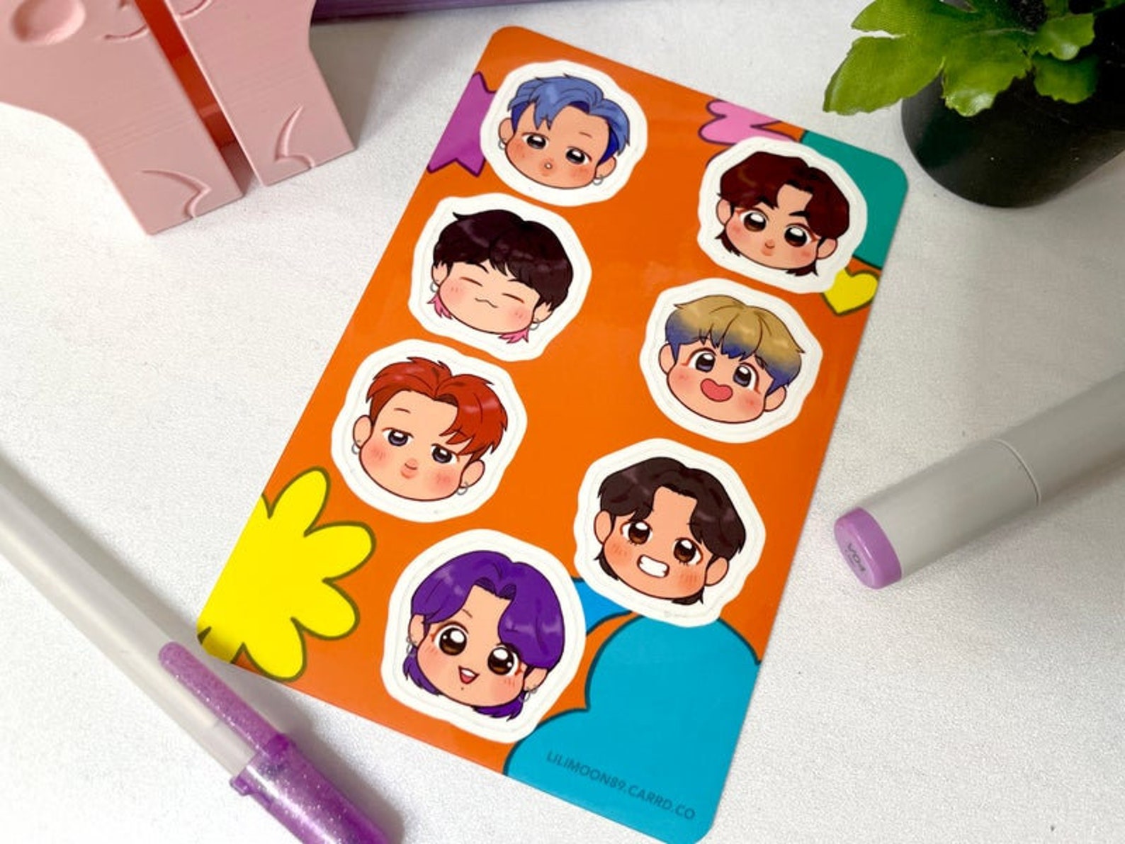 BTS Butter Chibi Sticker Sheet RM Jin Suga J-hope | Etsy UK