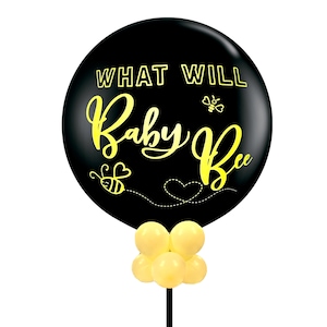 What Will Baby Bee Confetti Gender Reveal Balloon - Mommy to Bee - Bumble Bee - What Will It Bee Baby Shower - Unique Baby Announcement