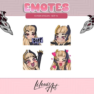 Coven Evelyn Emotes (Twitch/Discord) - League of Legends