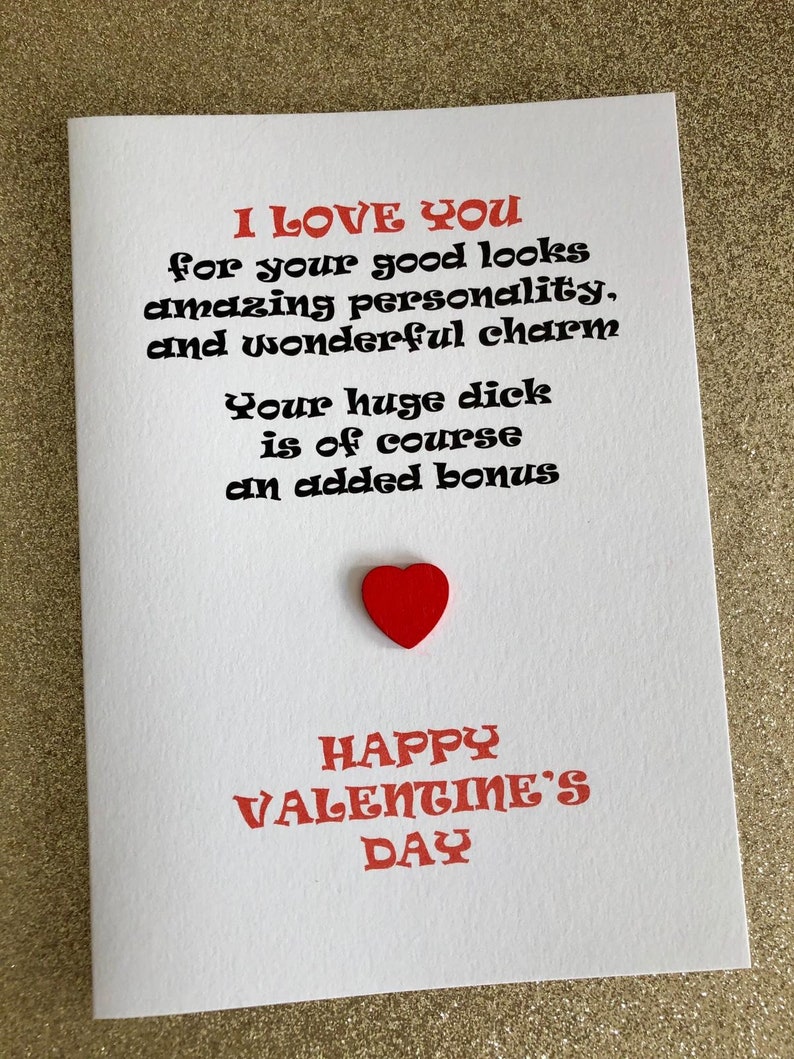 Rude Valentines Day Card Cheeky Comedy Humour Boyfriend Girlfriend Husband Wife