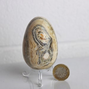 3) Bumble Bee Calcite Crystal Egg 2.5&quot;