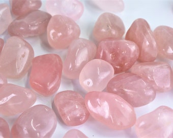 Rose quartz crystal tumble stone  x1- madagascar