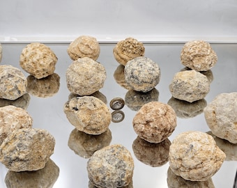 3 x large unbroken quartz crystal geodes