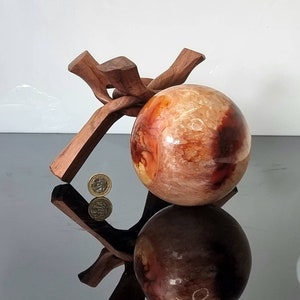 1) Large Carnelian Crystal Sphere