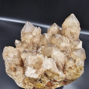 Large Kundalini Citrine Natural Crystal on Display Stand  (#1)