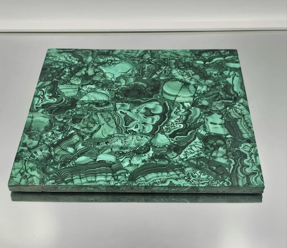 大きなマラカイトクリスタルスクエアタイルプレート - Etsy 日本