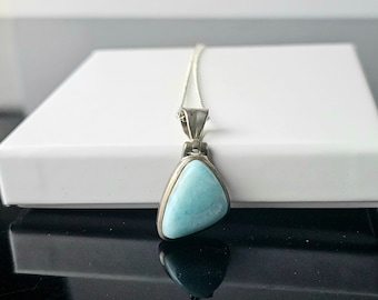 313) larimar crystal necklace 925 silver